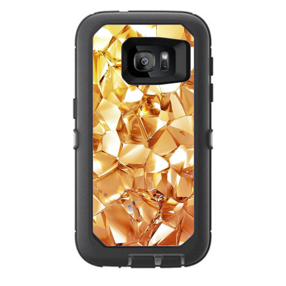  Geometric Gold Otterbox Defender Samsung Galaxy S7 Skin