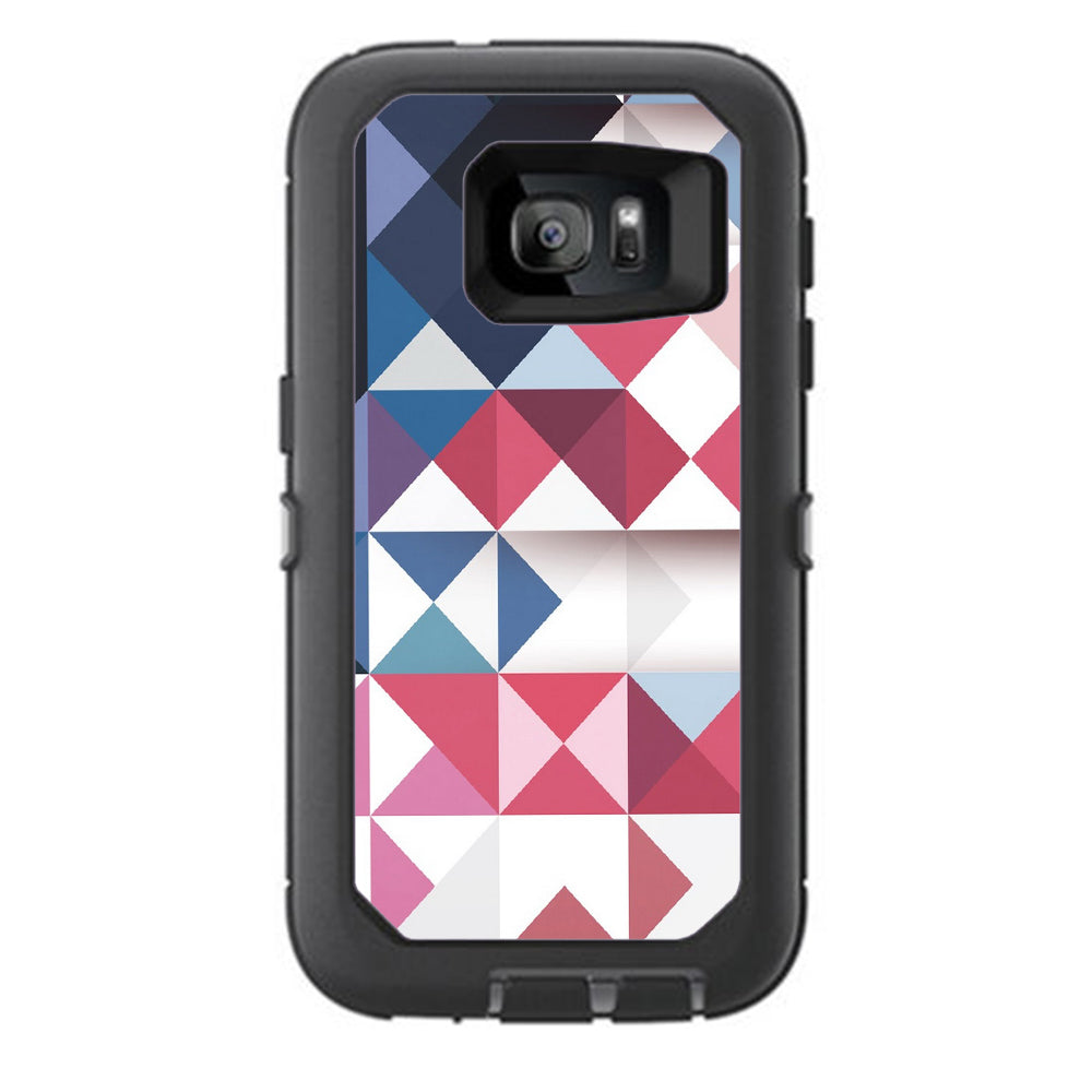  Geometric Red Otterbox Defender Samsung Galaxy S7 Skin