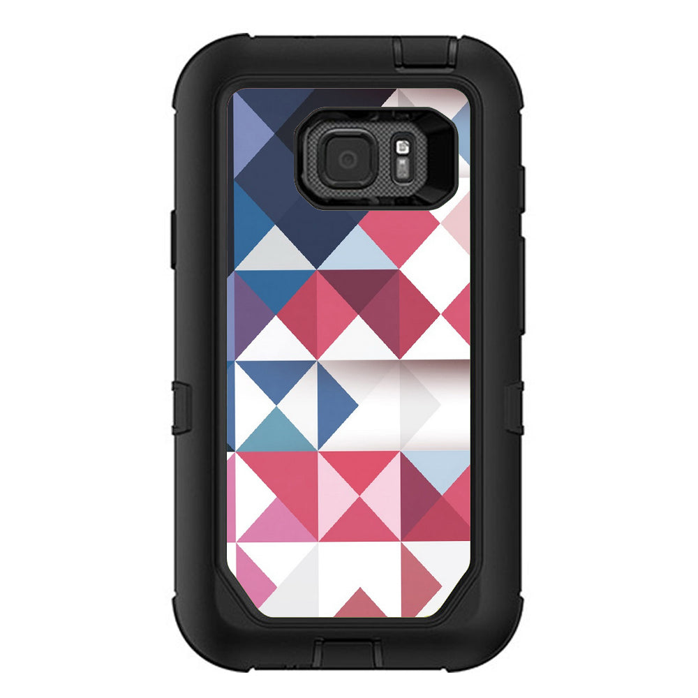  Geometric Red Otterbox Defender Samsung Galaxy S7 Active Skin