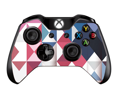  Geometric Red Microsoft Xbox One Controller Skin