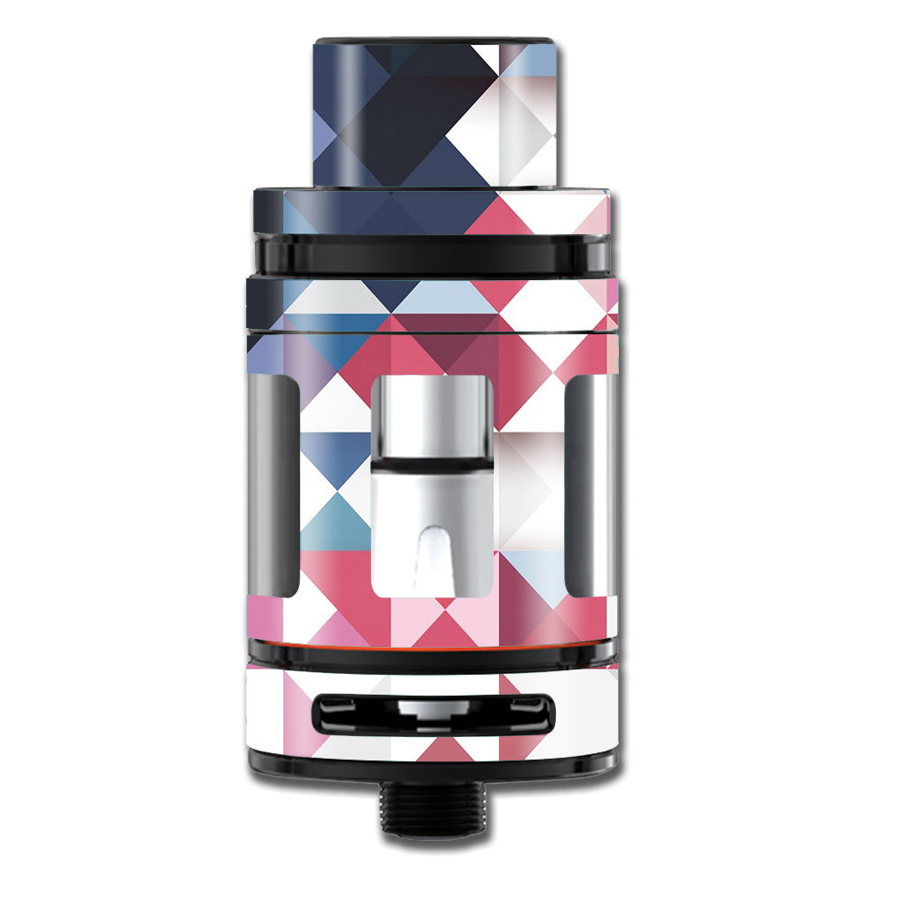  Geometric Red Smok TFV8 Mini Big Baby Beast Skin
