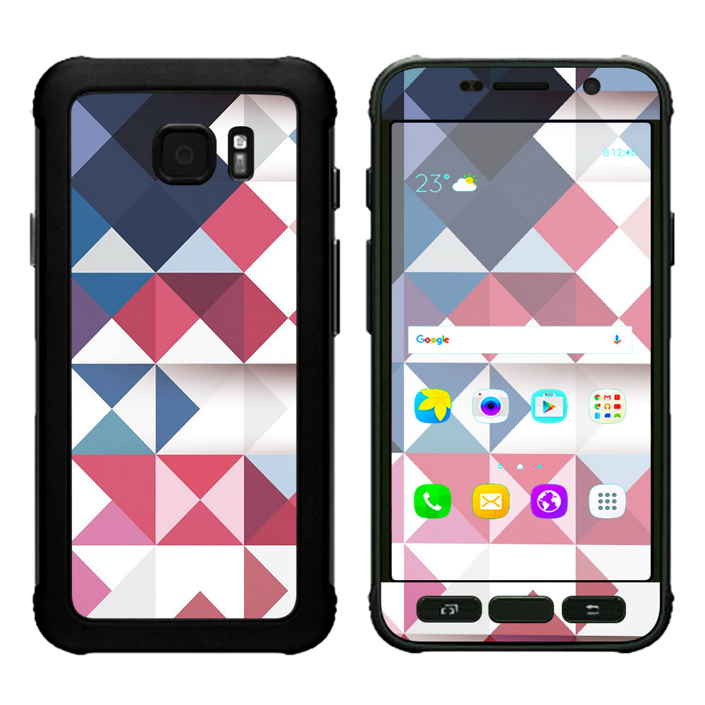  Geometric Red Samsung Galaxy S7 Active Skin