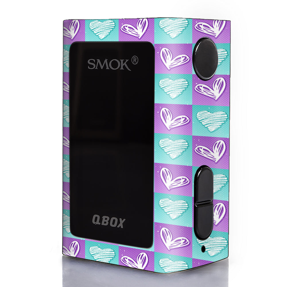  Heart Doodles Smok Q-Box Skin