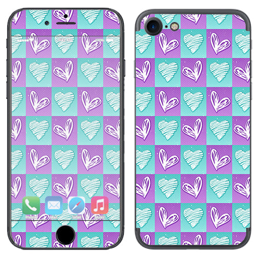  Heart Doodles Apple iPhone 7 or iPhone 8 Skin