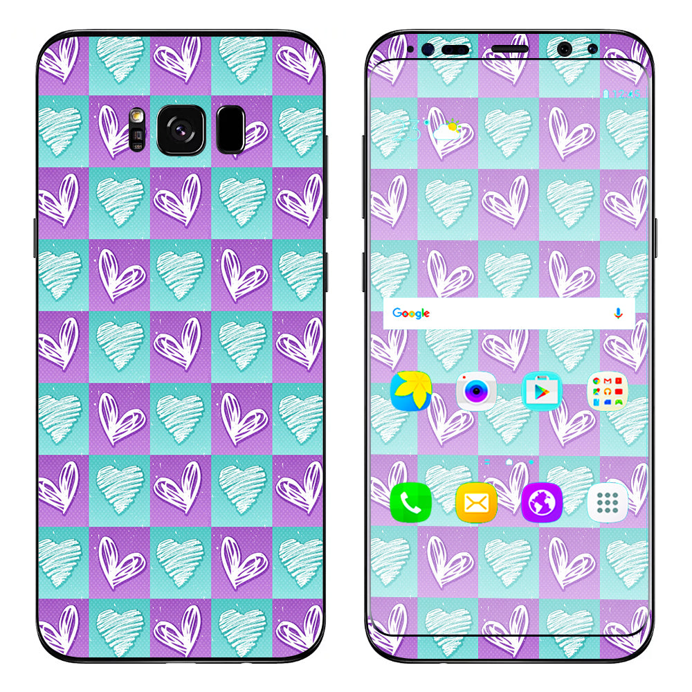  Heart Doodles Samsung Galaxy S8 Skin