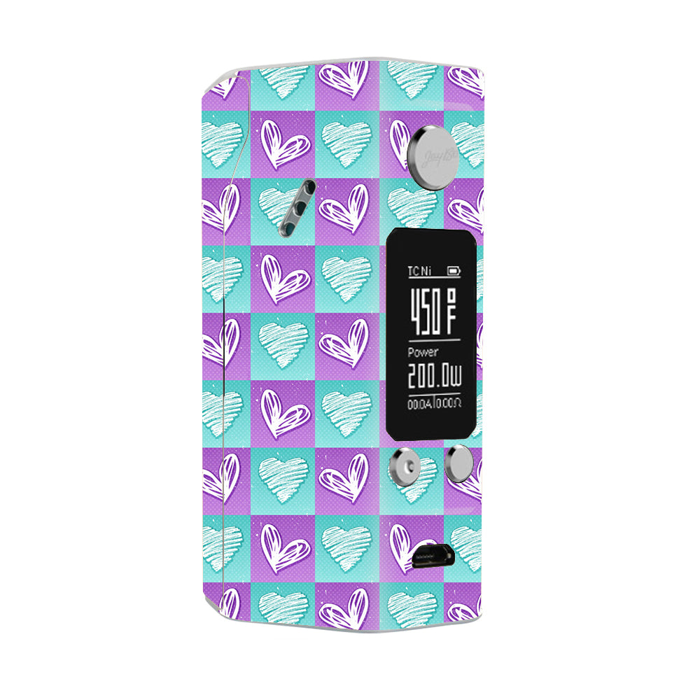  Heart Doodles Wismec Reuleaux RX200S Skin