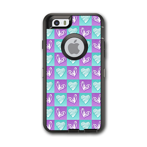  Heart Doodles Otterbox Defender iPhone 6 Skin