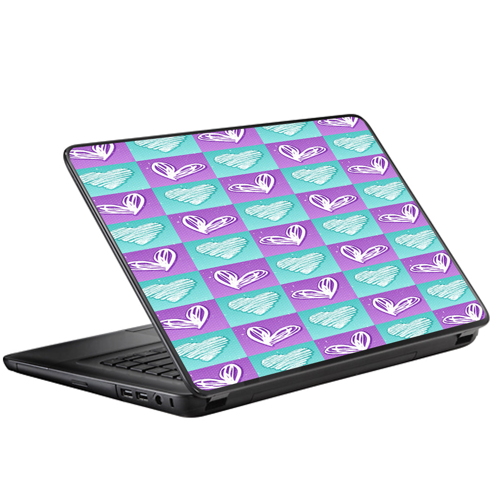  Heart Doodles Universal 13 to 16 inch wide laptop Skin