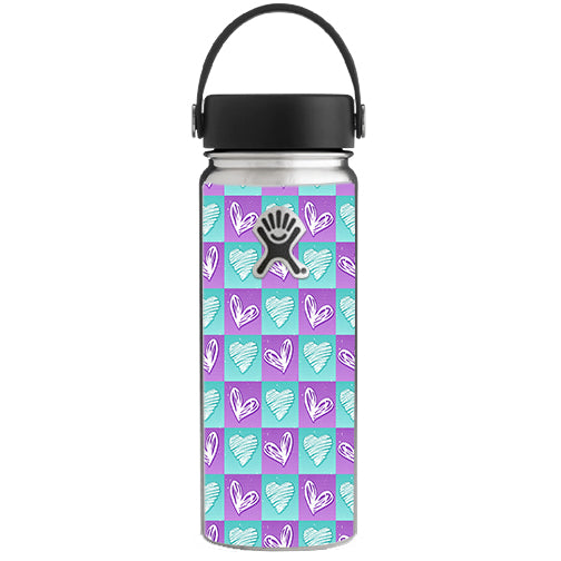  Heart Doodles Hydroflask 18oz Wide Mouth Skin