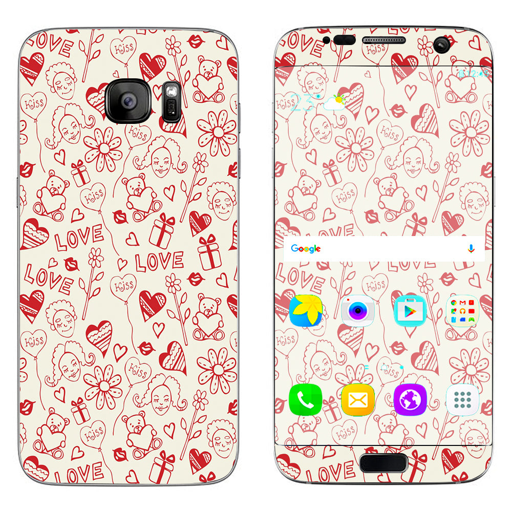  Love Hearts Samsung Galaxy S7 Edge Skin
