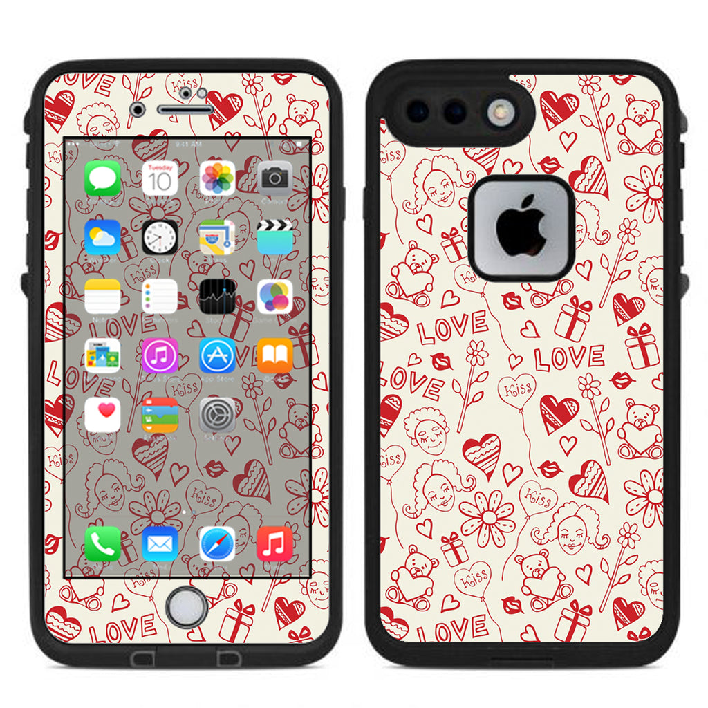  Love Hearts Lifeproof Fre iPhone 7 Plus or iPhone 8 Plus Skin