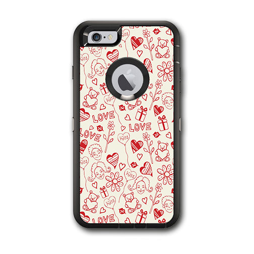  Love Hearts Otterbox Defender iPhone 6 PLUS Skin