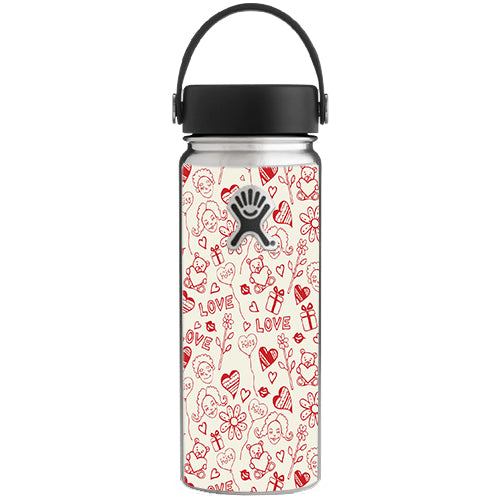  Love Hearts Hydroflask 18oz Wide Mouth Skin