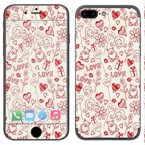  Love Hearts Apple  iPhone 7+ Plus / iPhone 8+ Plus Skin