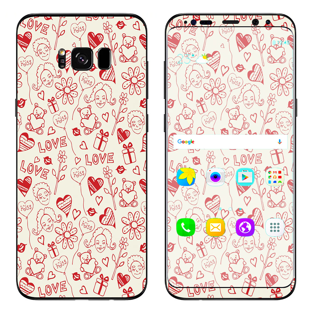  Love Hearts Samsung Galaxy S8 Skin