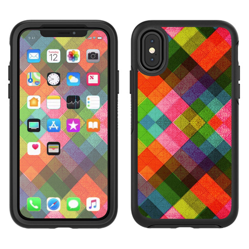  Color Hearts Otterbox Defender Apple iPhone X Skin