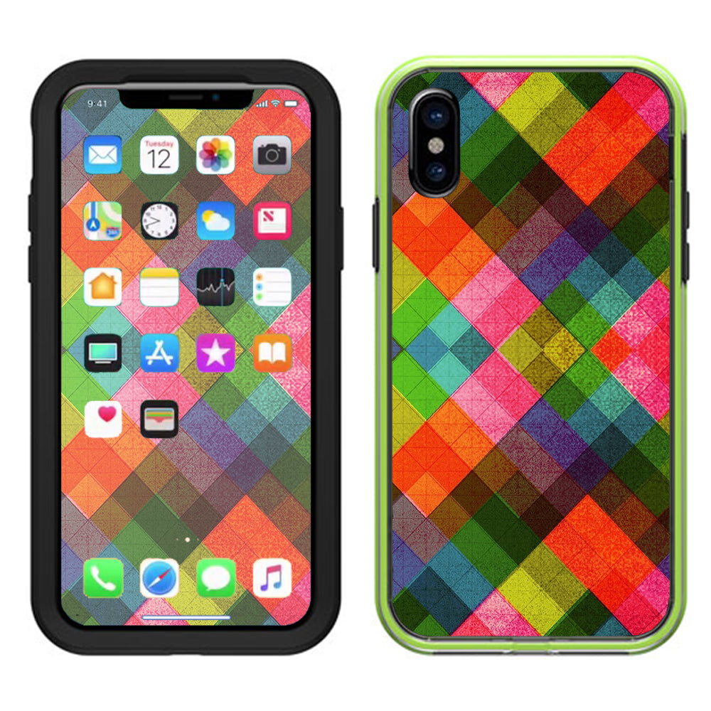  Color Hearts Lifeproof Slam Case iPhone X Skin