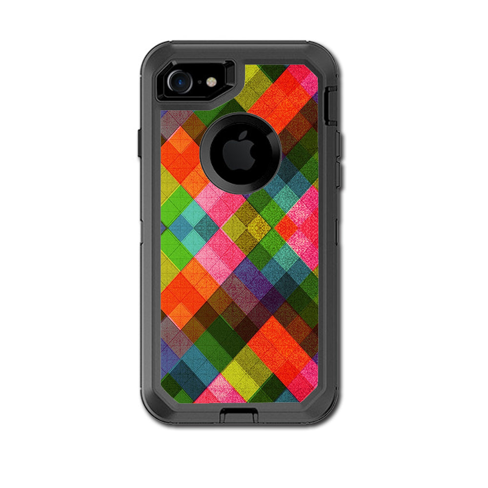  Color Hearts Otterbox Defender iPhone 7 or iPhone 8 Skin