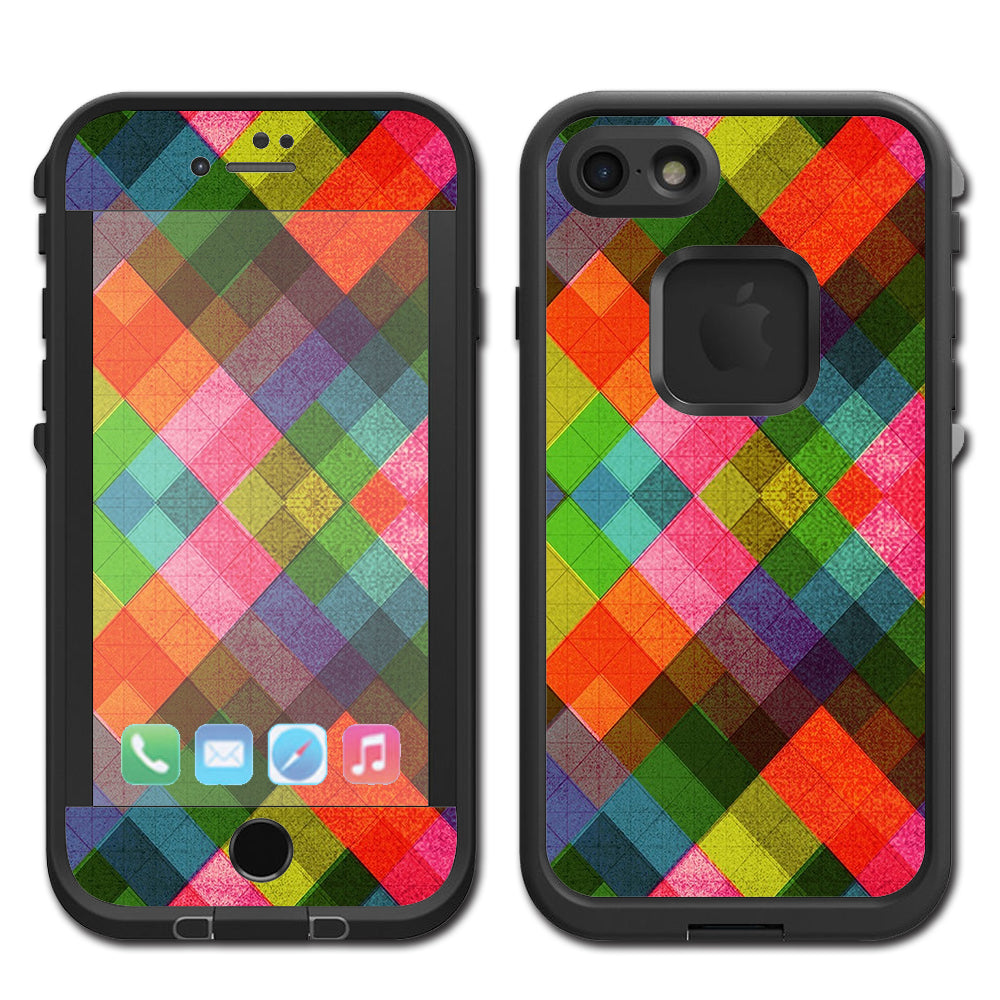  Color Hearts Lifeproof Fre iPhone 7 or iPhone 8 Skin