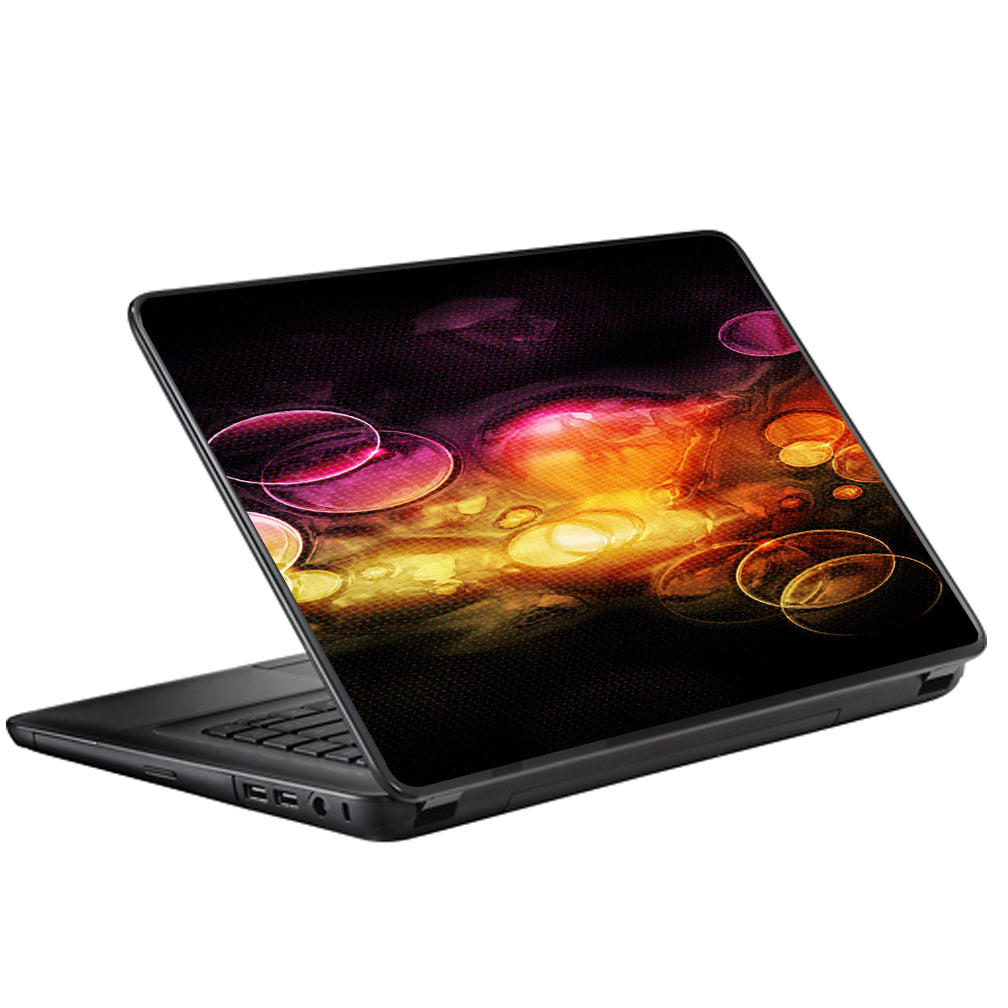  Orange Bubbles Universal 13 to 16 inch wide laptop Skin