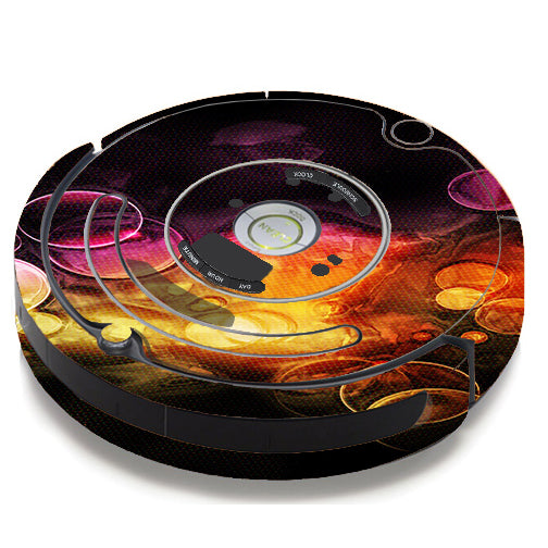  Orange Bubbles iRobot Roomba 650/655 Skin