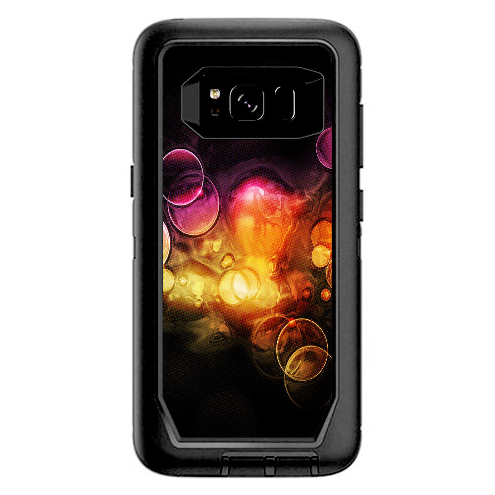  Orange Bubbles Otterbox Defender Samsung Galaxy S8 Skin
