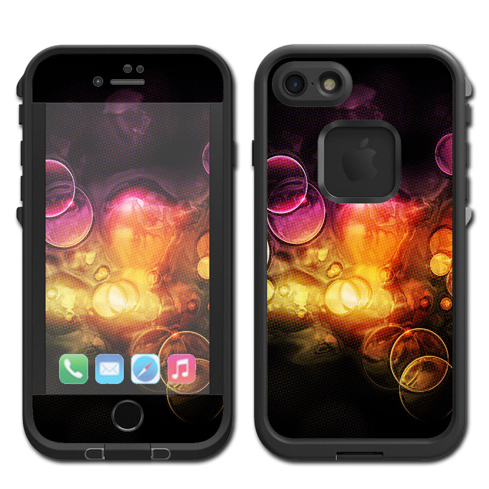  Orange Bubbles Lifeproof Fre iPhone 7 or iPhone 8 Skin