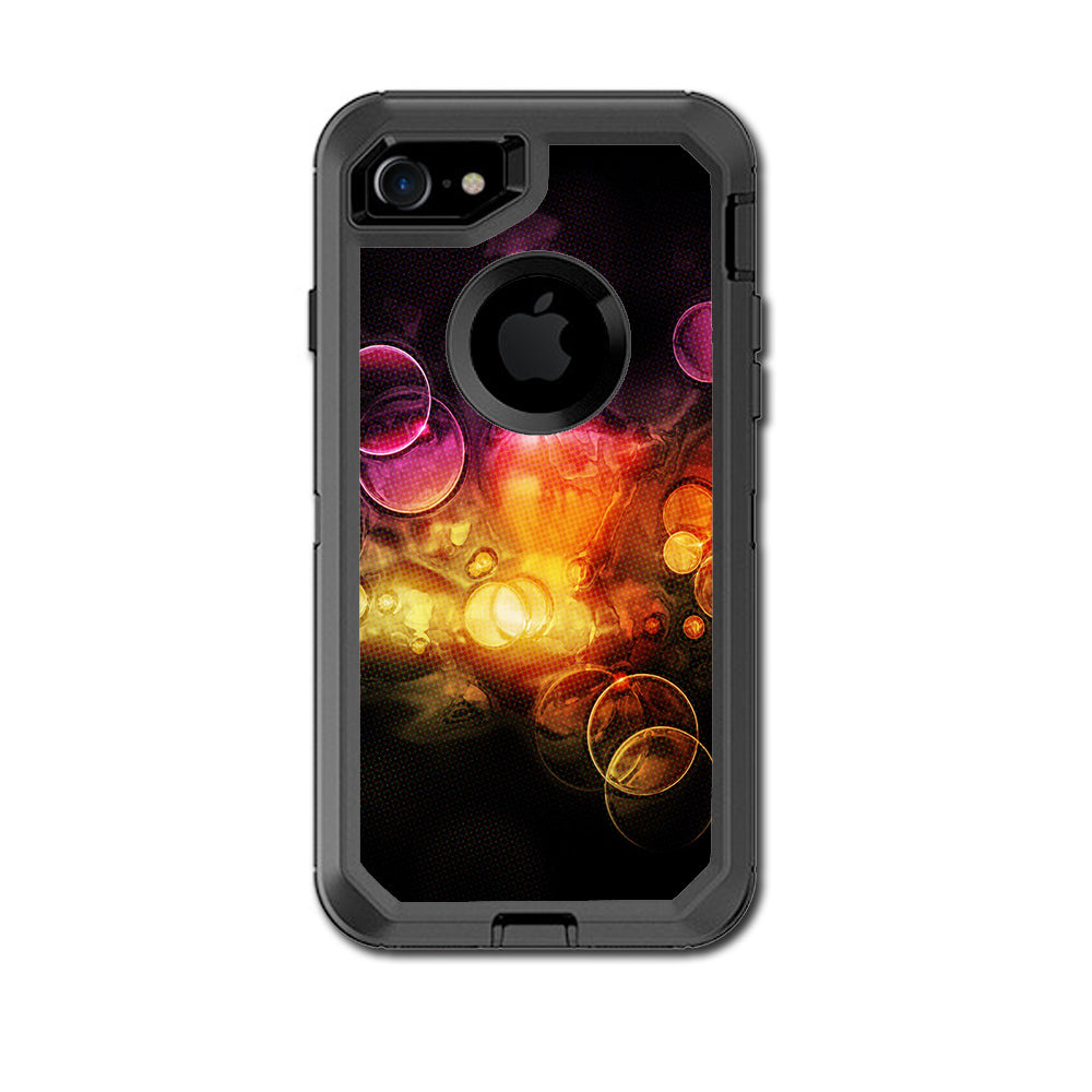  Orange Bubbles Otterbox Defender iPhone 7 or iPhone 8 Skin