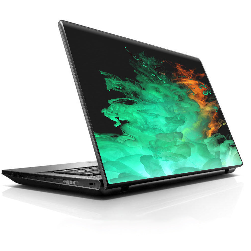 Orange Green Smoke Universal 13 to 16 inch wide laptop Skin