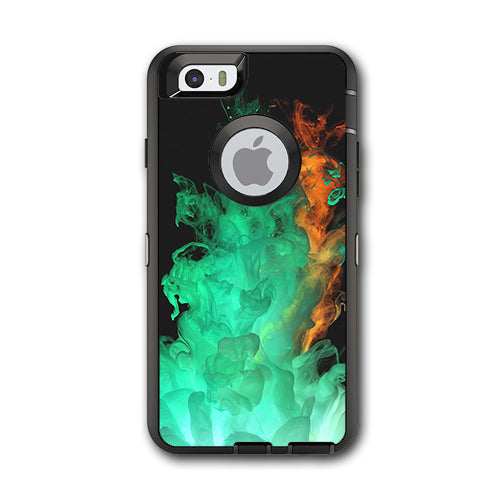  Orange Green Smoke Otterbox Defender iPhone 6 Skin