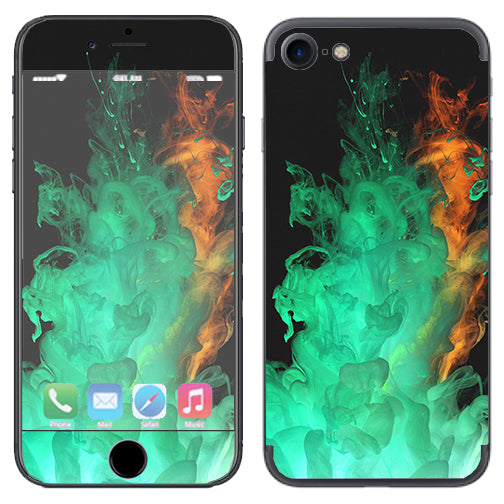  Orange Green Smoke Apple iPhone 7 or iPhone 8 Skin