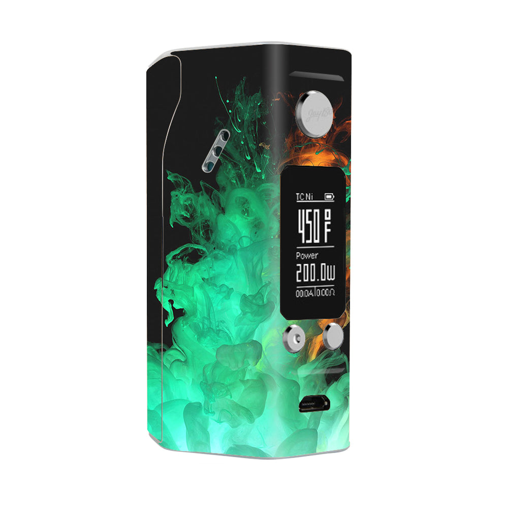  Orange Green Smoke Wismec Reuleaux RX200S Skin