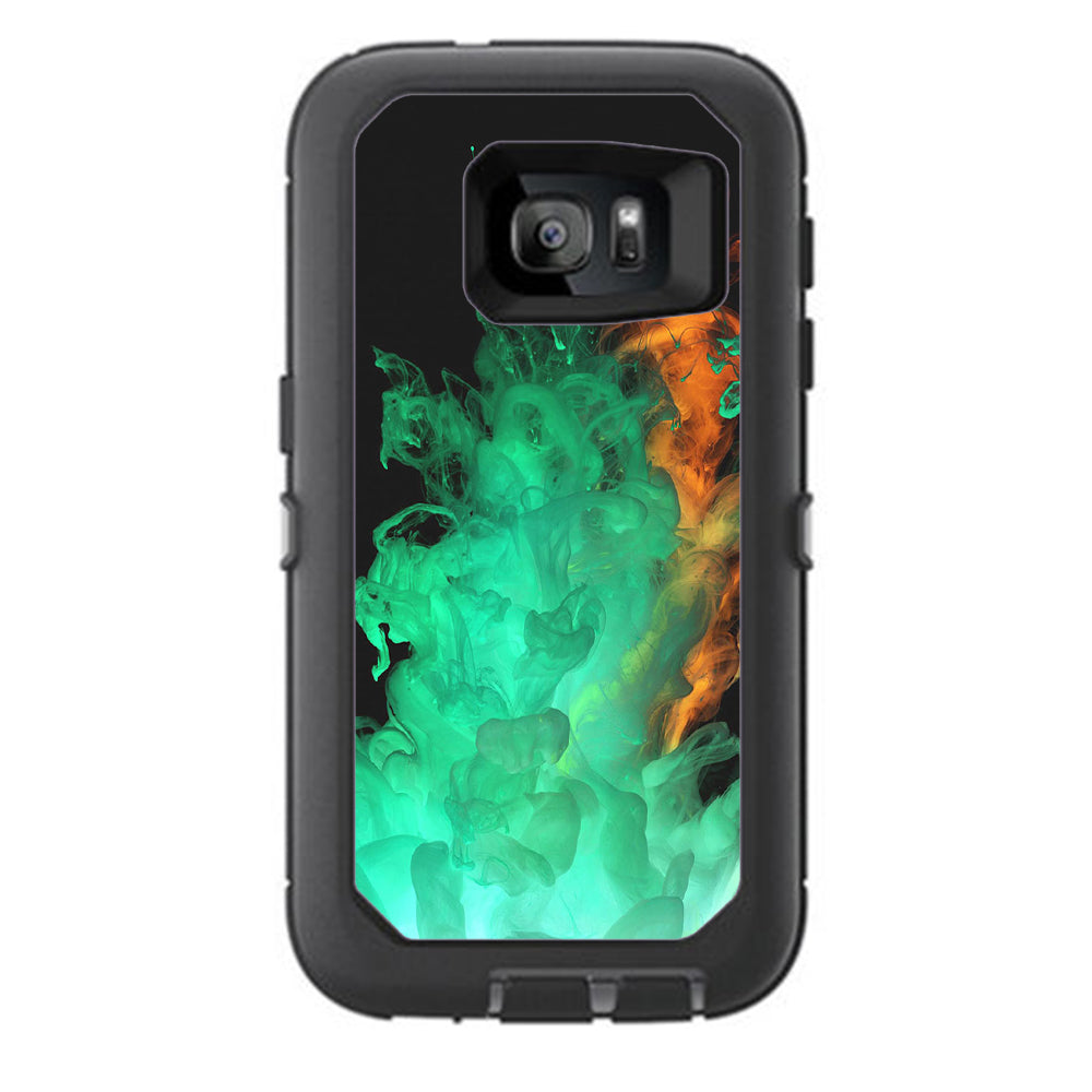  Orange Green Smoke Otterbox Defender Samsung Galaxy S7 Skin