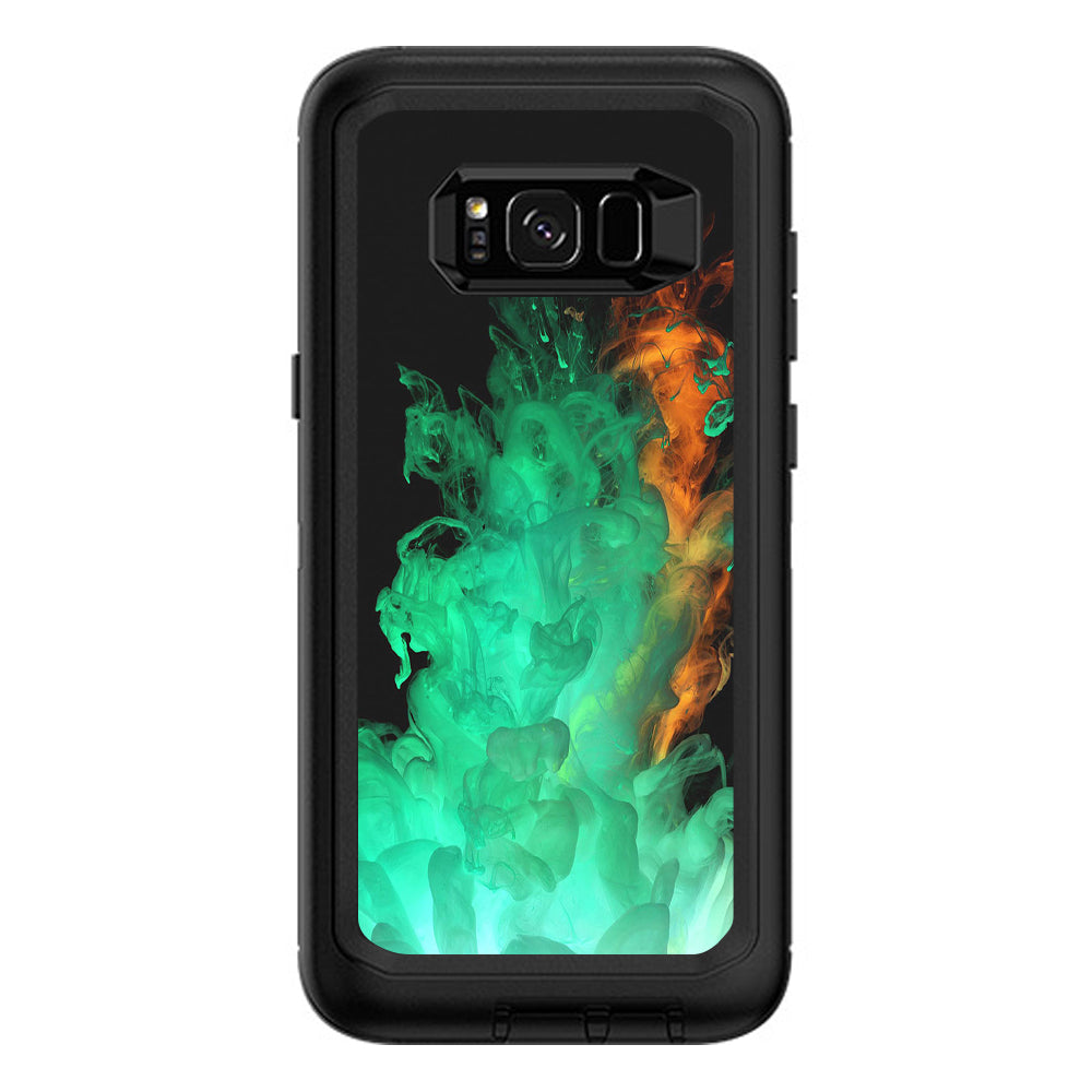  Orange Green Smoke Otterbox Defender Samsung Galaxy S8 Plus Skin