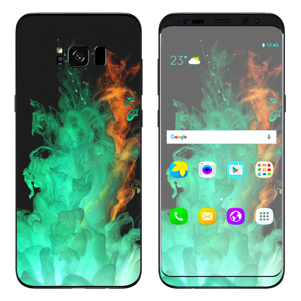  Orange Green Smoke Samsung Galaxy S8 Plus Skin