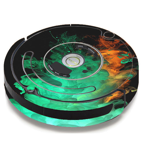  Orange Green Smoke iRobot Roomba 650/655 Skin
