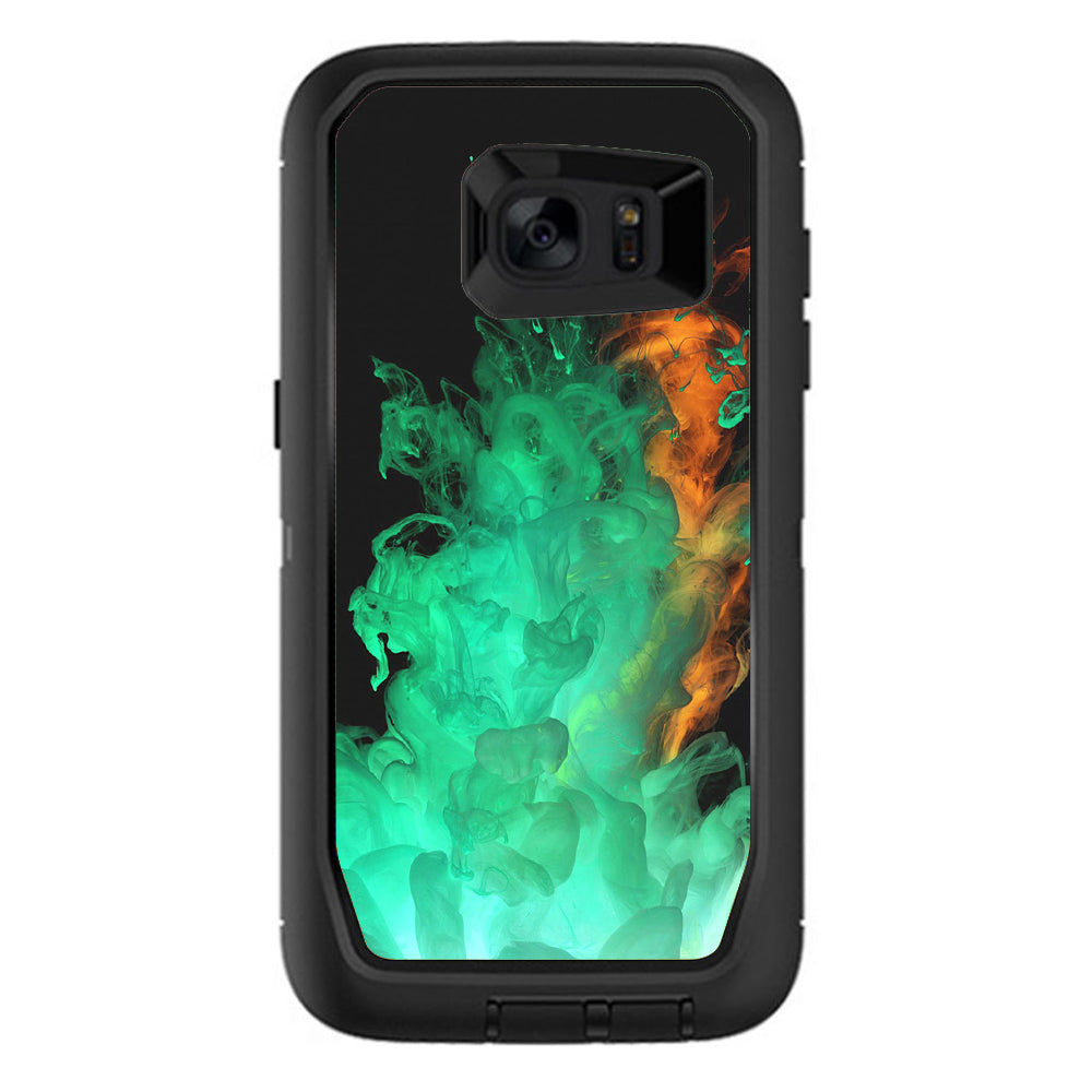  Orange Green Smoke Otterbox Defender Samsung Galaxy S7 Edge Skin
