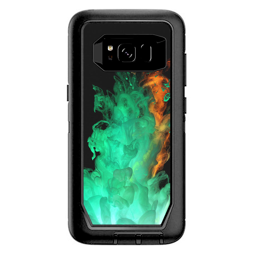  Orange Green Smoke Otterbox Defender Samsung Galaxy S8 Skin
