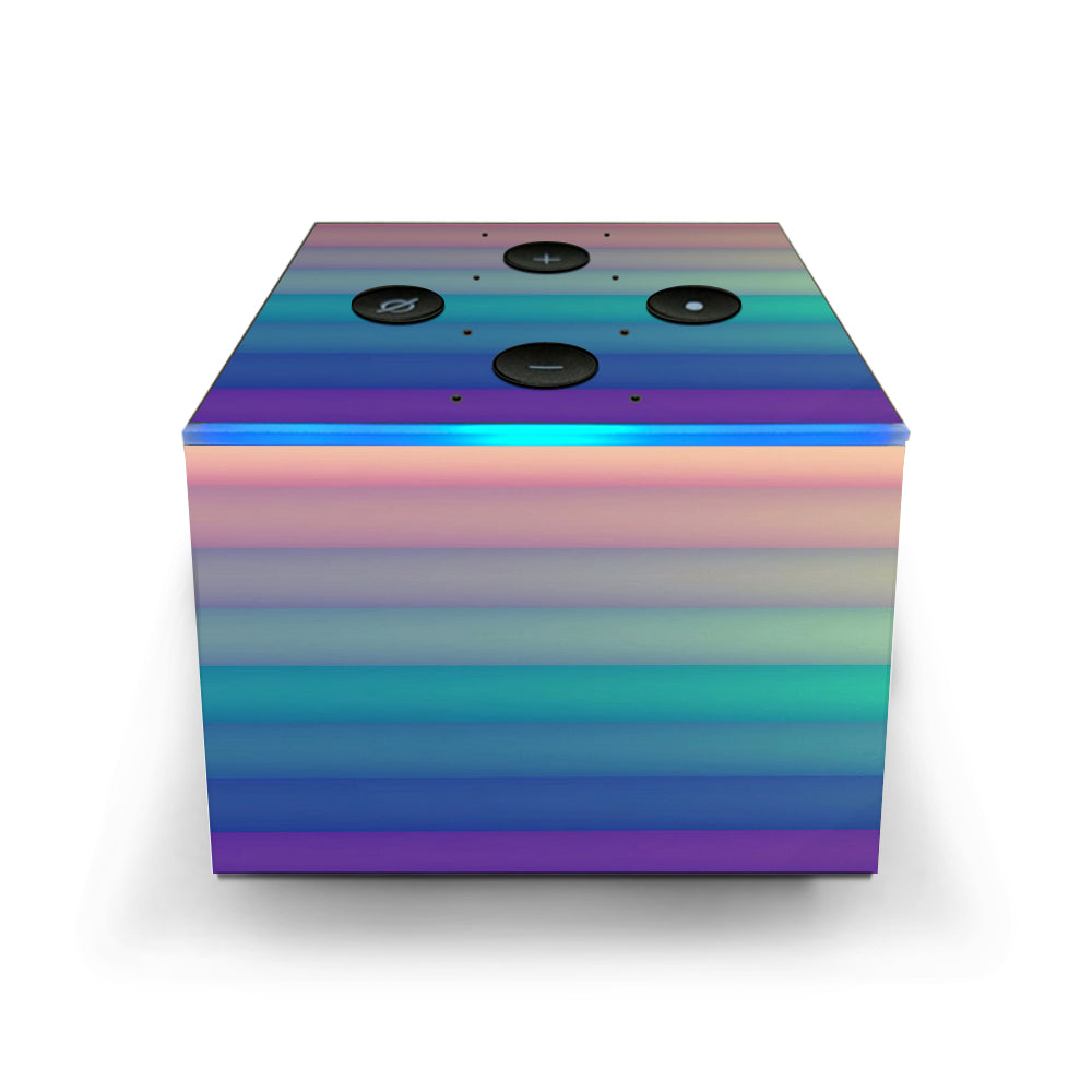  Pastel Stripes Amazon Fire TV Cube Skin
