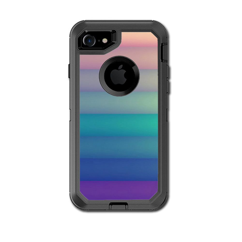  Pastel Stripes Otterbox Defender iPhone 7 or iPhone 8 Skin