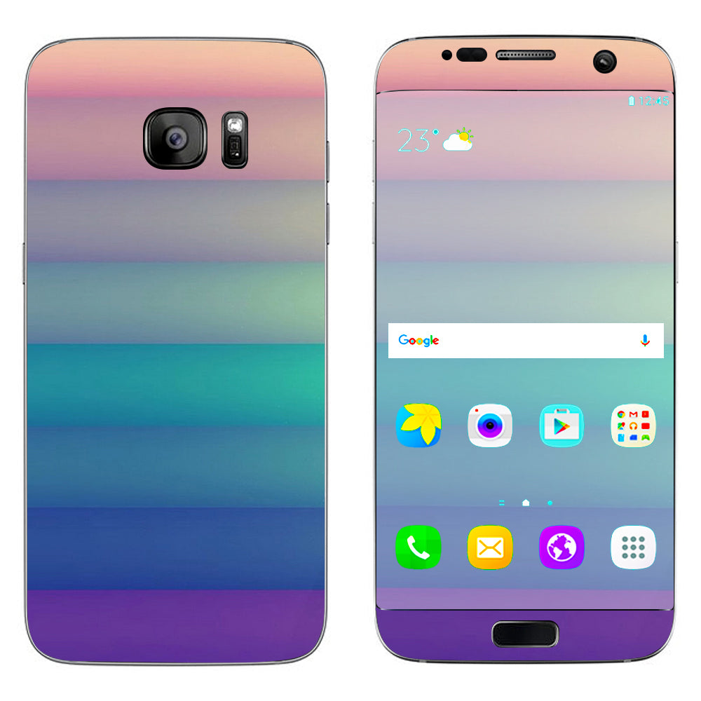  Pastel Stripes Samsung Galaxy S7 Edge Skin
