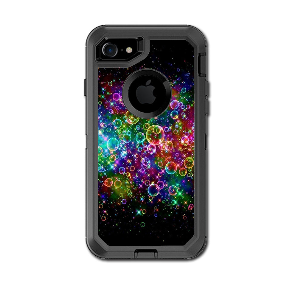  Rainbow Bubbles Otterbox Defender iPhone 7 or iPhone 8 Skin