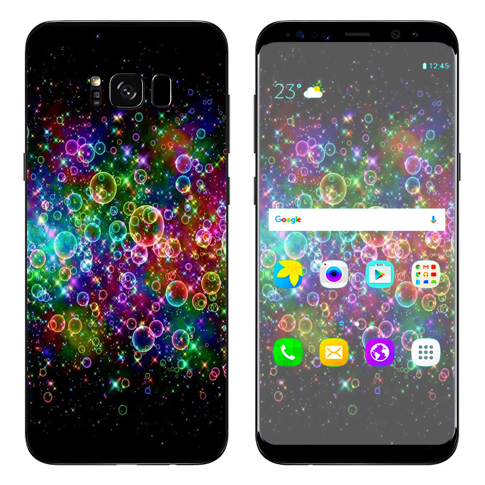  Rainbow Bubbles Samsung Galaxy S8 Skin