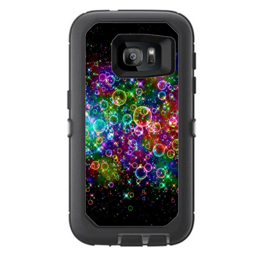  Rainbow Bubbles Otterbox Defender Samsung Galaxy S7 Skin