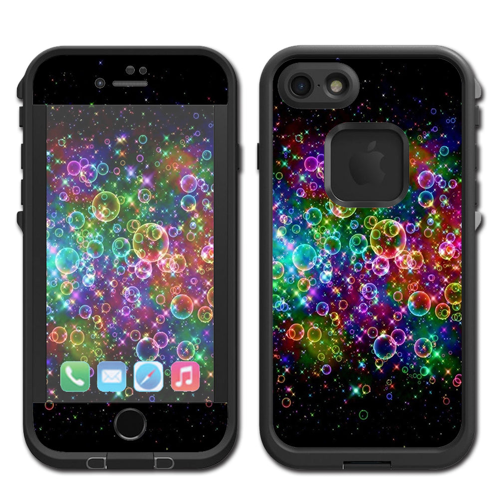  Rainbow Bubbles Lifeproof Fre iPhone 7 or iPhone 8 Skin