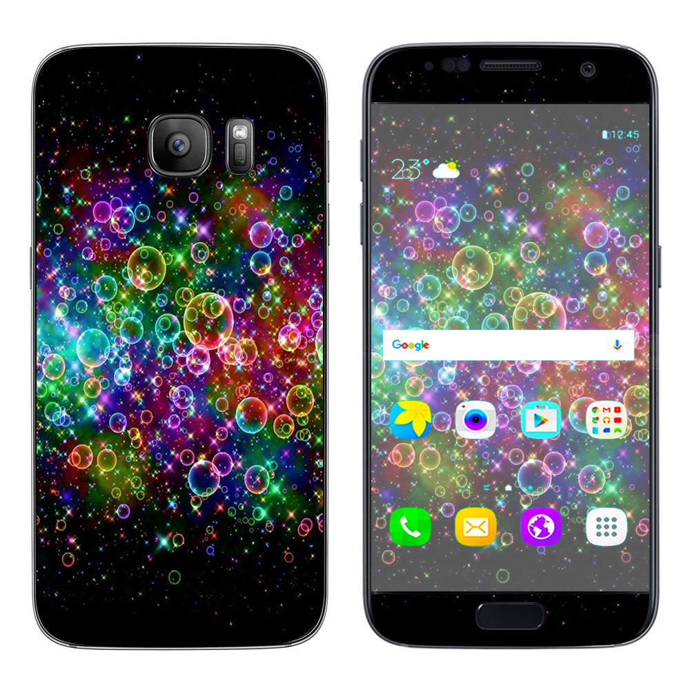  Rainbow Bubbles Samsung Galaxy S7 Skin