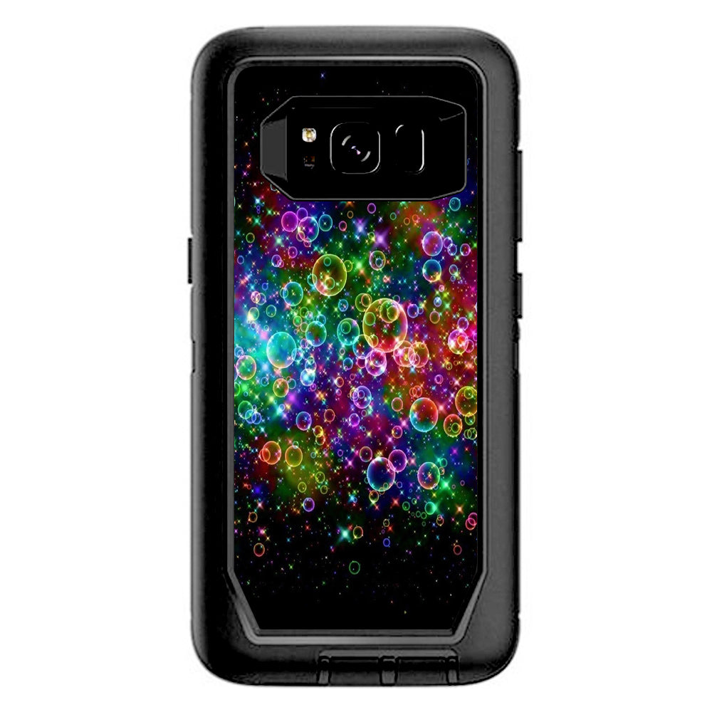  Rainbow Bubbles Otterbox Defender Samsung Galaxy S8 Skin