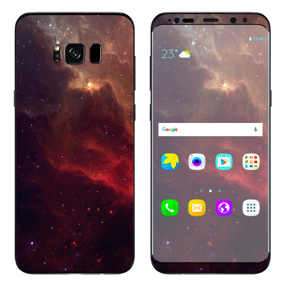  Red Galactic Nebula Samsung Galaxy S8 Skin