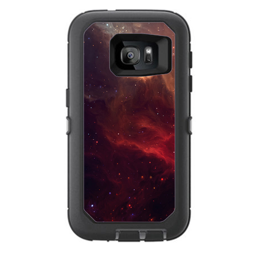  Red Galactic Nebula Otterbox Defender Samsung Galaxy S7 Skin