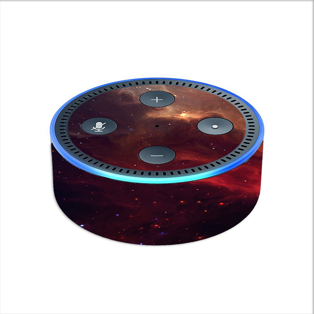  Red Galactic Nebula Amazon Echo Dot 2nd Gen Skin
